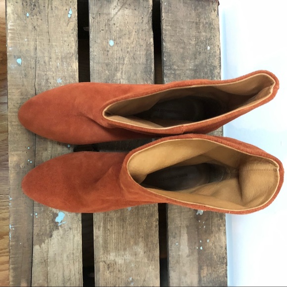 Isabel Marant Étoile Orange Suede Ankle Boots - Picture 3 of 6